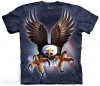 Футболка Mountain Fierce Eagle (Орёл на фоне американского флага), *M