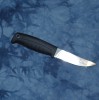 Нож Кизляр Норд сталь Z60, полированный, ручка чёрный эластрон, чехол Кожа
