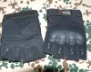 Перчатки 7.62 тактические, без пальцев, чёрные, искуственная замша,резиновые защитные накладки, *M, КНР