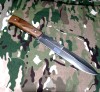 Нож Кизляр Егерский сталь AUS8, полированный, ручка кавказский орех, чехол Кожа