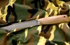 Нож Кизляр Таран сталь AUS-8, полированный, ручка кавказский орех, чехол Кожа